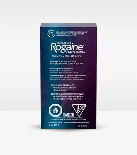 Rogaine for Women 5% Minoxidil Foam for Hair Loss 60gx2