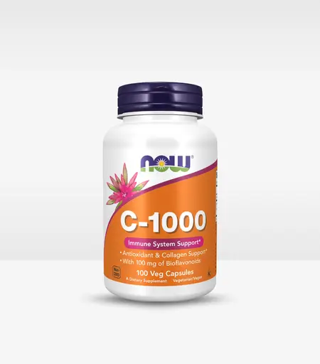 Now Vitamin C-1,000 with 100mg of Bioflavonoids, Antioxidant Protection 100 Veg Capsules