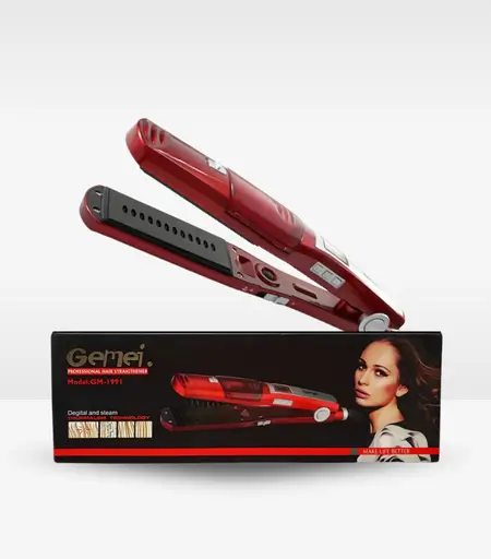 Gemei GM-1991 Hair Straightener with Steam & Ceramic Plates