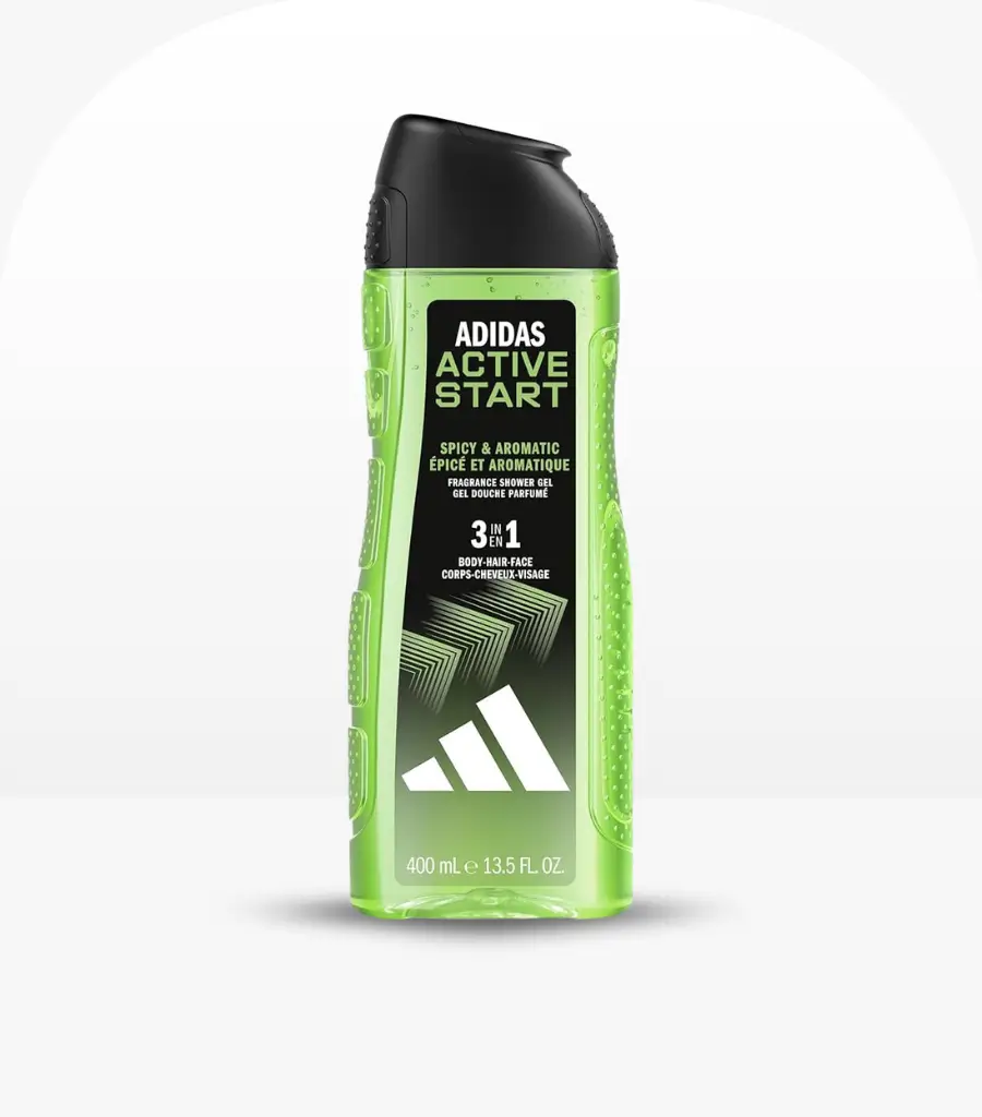 Adidas Active Start Shower Gel 1 In 3 400ml – All-in-One Body Wash