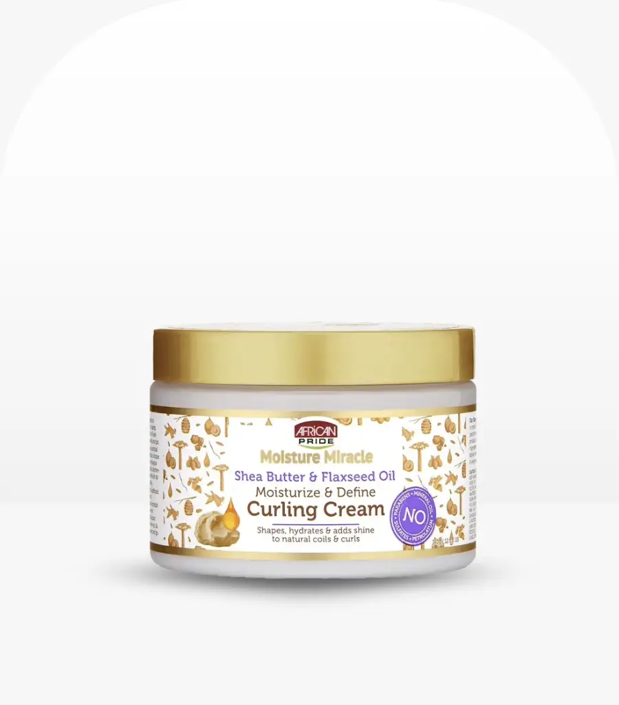 African Pride Moisture Miracle Shea Butter & Flaxseed Oil Curling Cream 350g