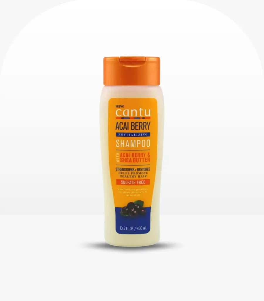 Cantu Acai Berry Revitalizing Shampoo 400ml – Sulfate-Free Cleanser for Curly Hair