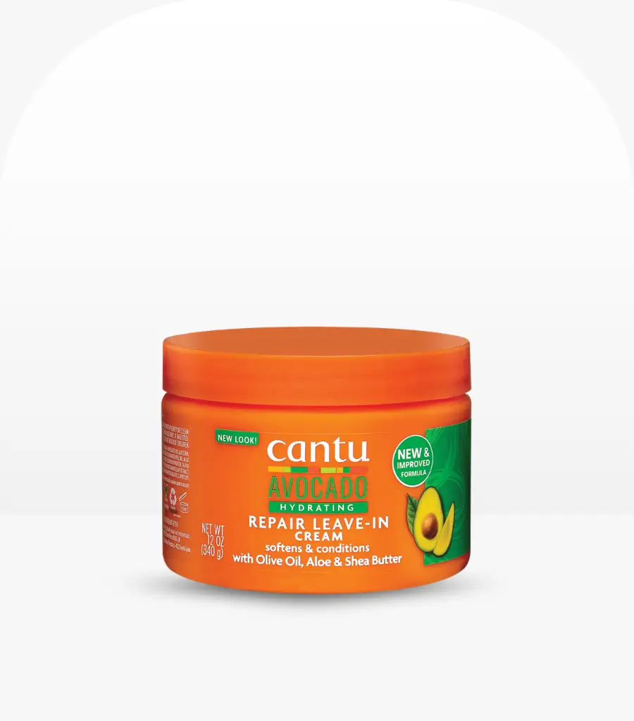 Cantu Avocado Hydrating Repair Leave-In Cream 340g – Moisturizing Leave-In Conditioner for Curly Hair