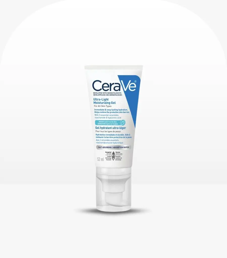 CeraVe Ultra-Light Gel Moisturizer 52ml – Lightweight Moisturizer for All Skin Types
