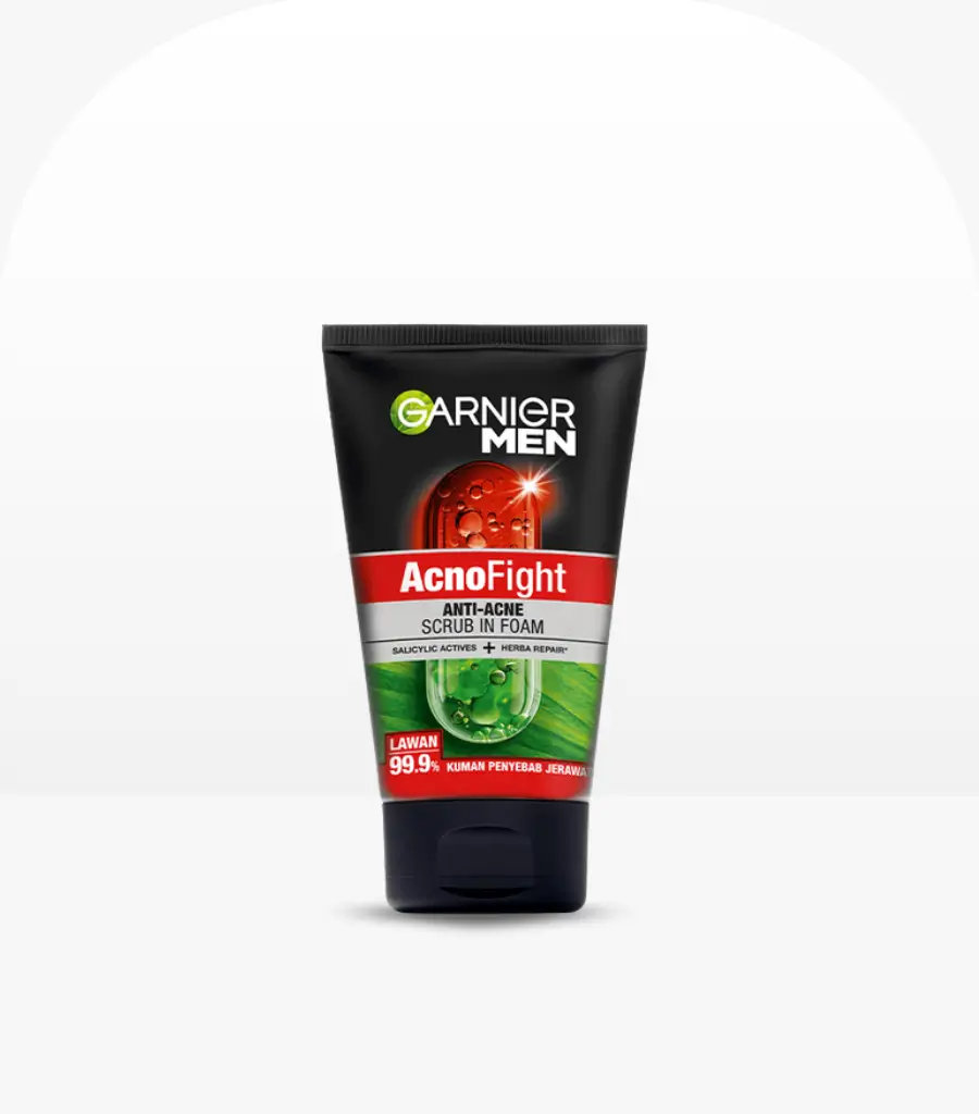 Garnier Men Acno Fight Anti Acne Scrub In Foam 100ml for Oily Acne Prone Skin Sri Lanka