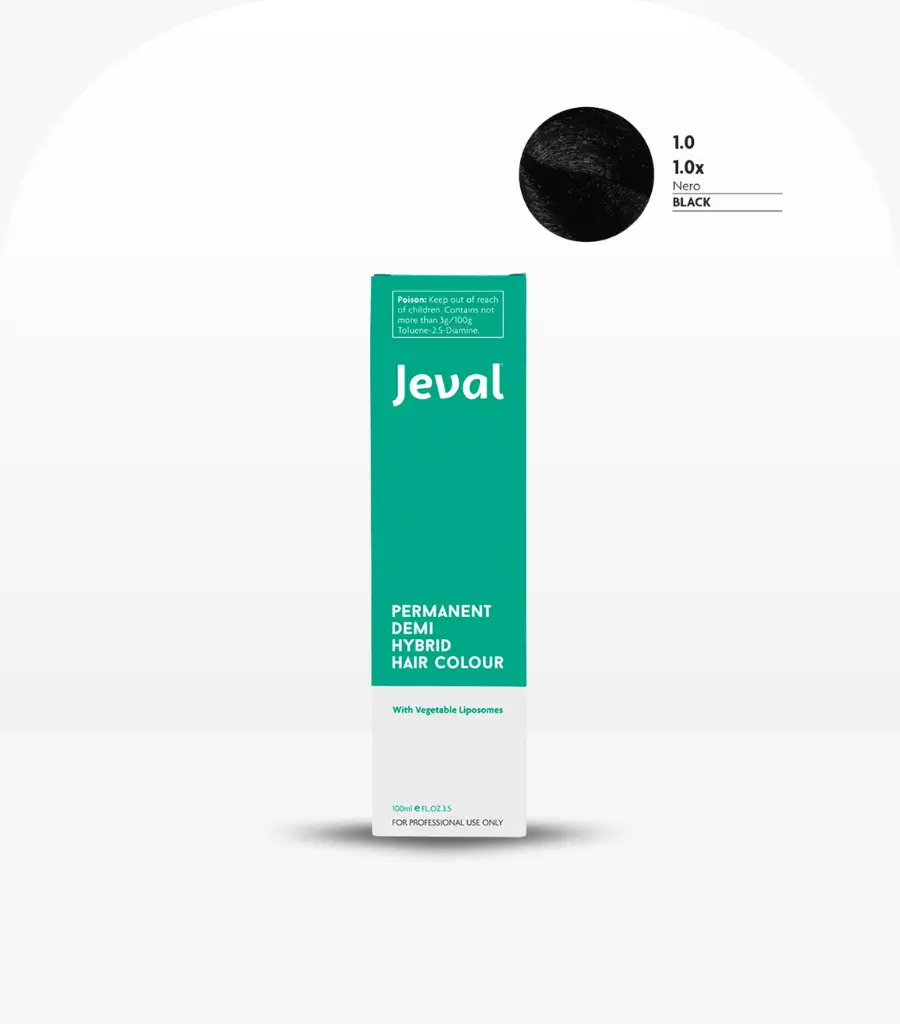 Jeval Permanent 1.0X Black Extra Hybrid Hair Colour 100ml Original Hair Dye Sri Lanka