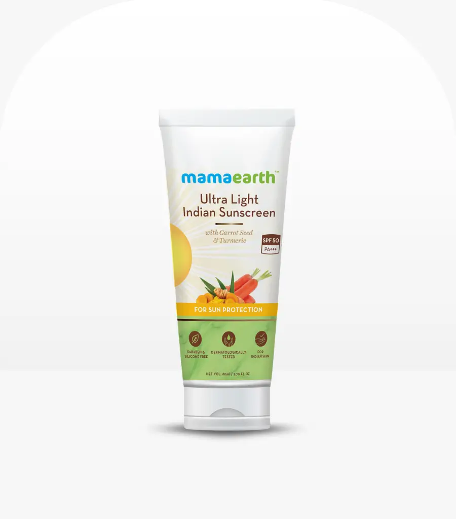 Mamaearth Ultra Light Indian Sunscreen SPF50 PA+++ 80ml