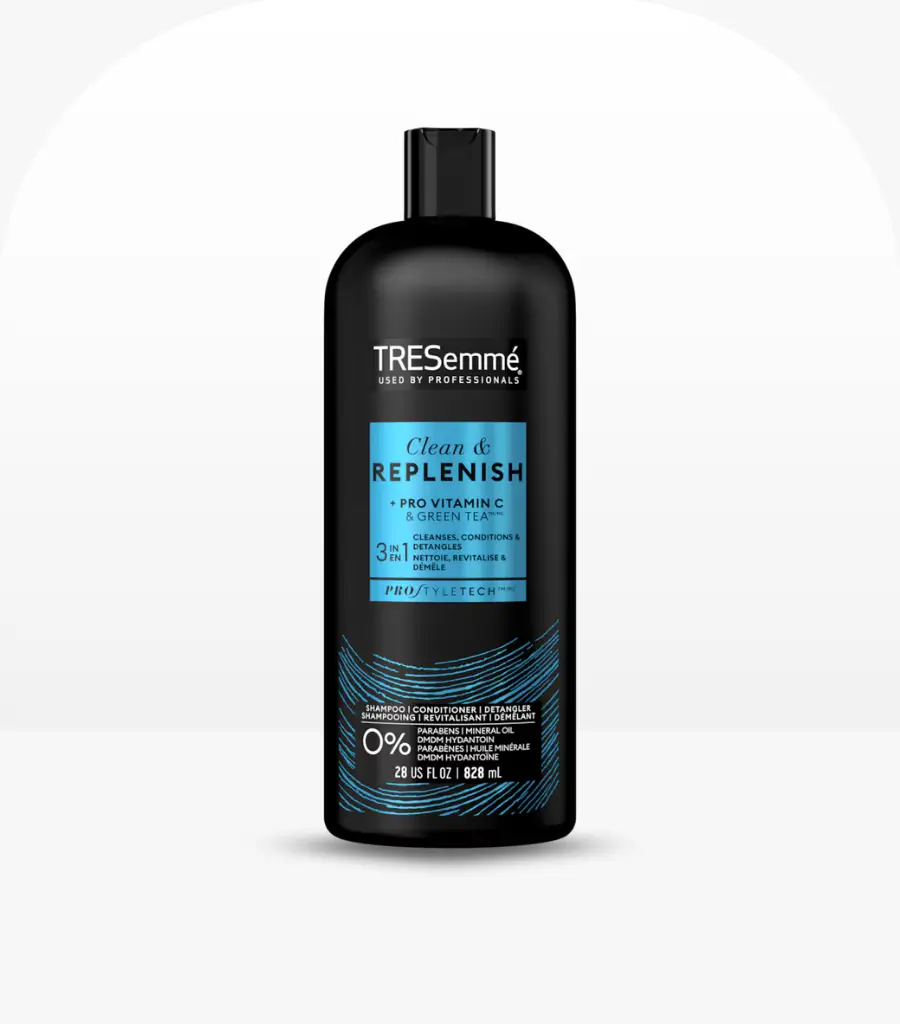 Tresemme Clean & Replenish Shampoo 828ml bottle front view