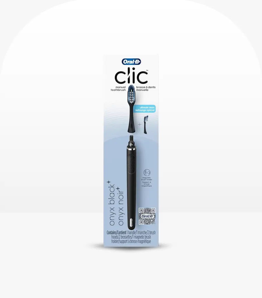 Oral-B Clic Toothbrush with 2 Brush Heads and Magnetic Holder