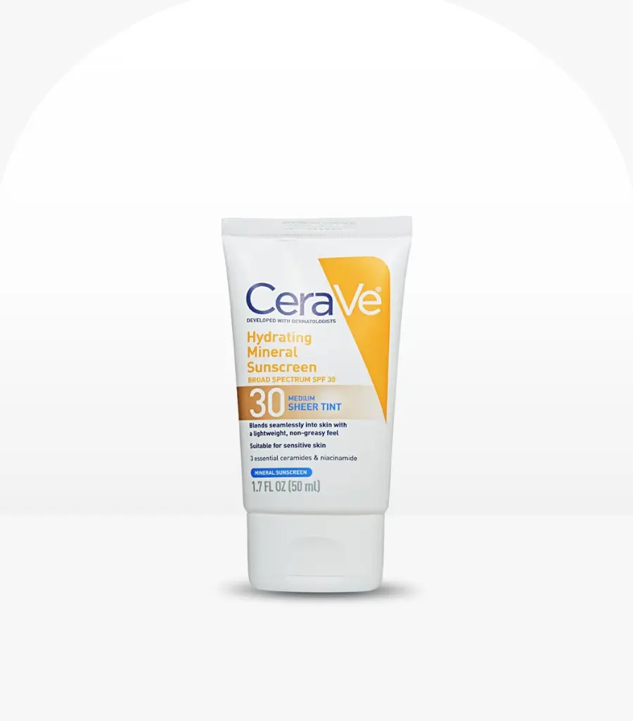 Cerave Hydrating Mineral Medium Sheer Tint Sunscreen SPF 30 50ml
