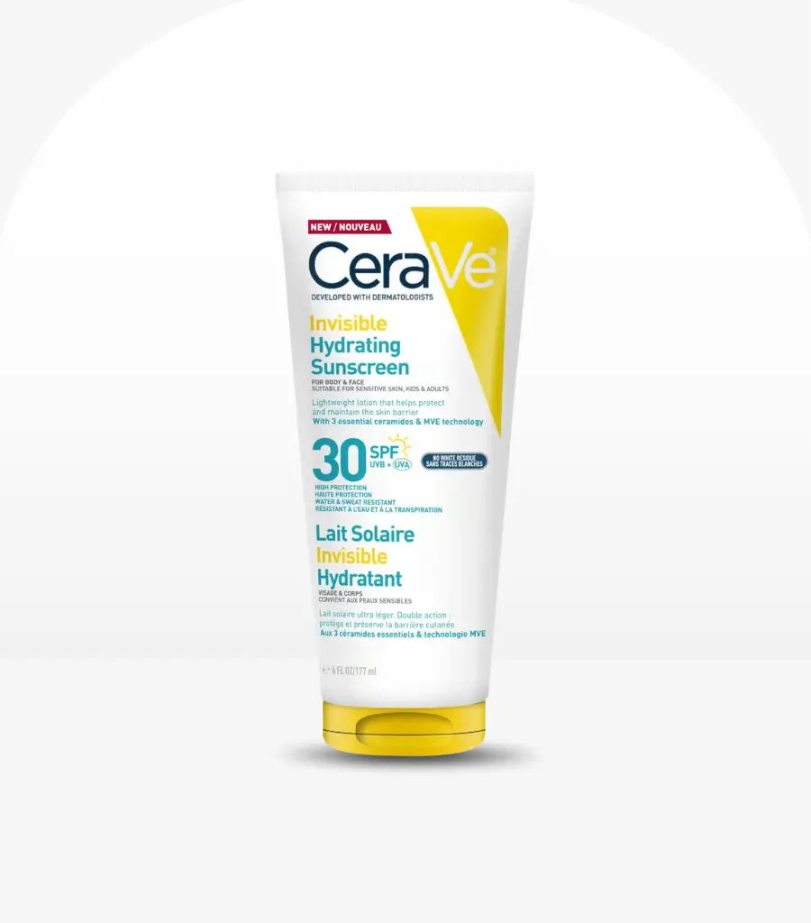 CeraVe Invisible Hydrating Sunscreen SPF30 177ml pack shot