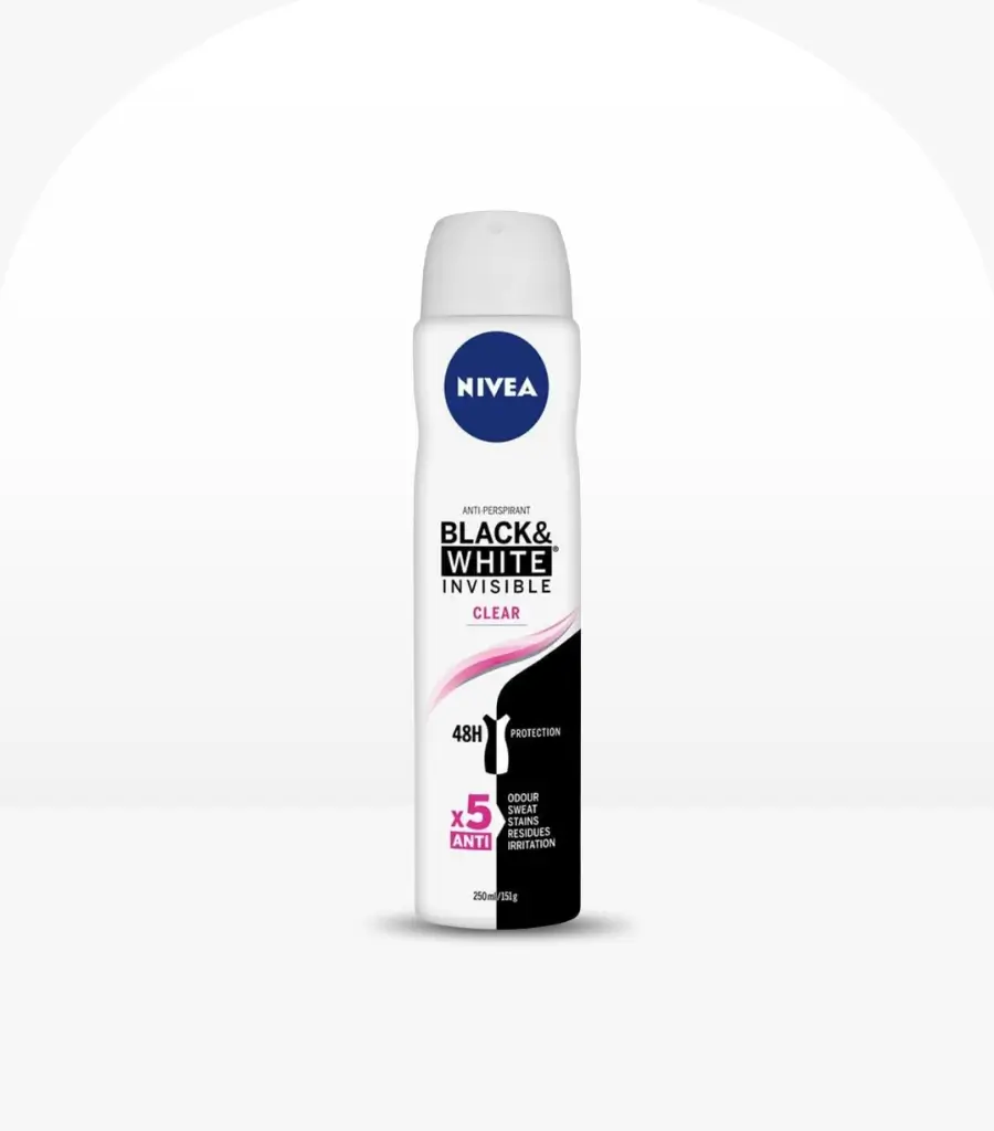 Nivea Black & White Invisible Clear 48H Protection Anti Perspirant Spray 250ml