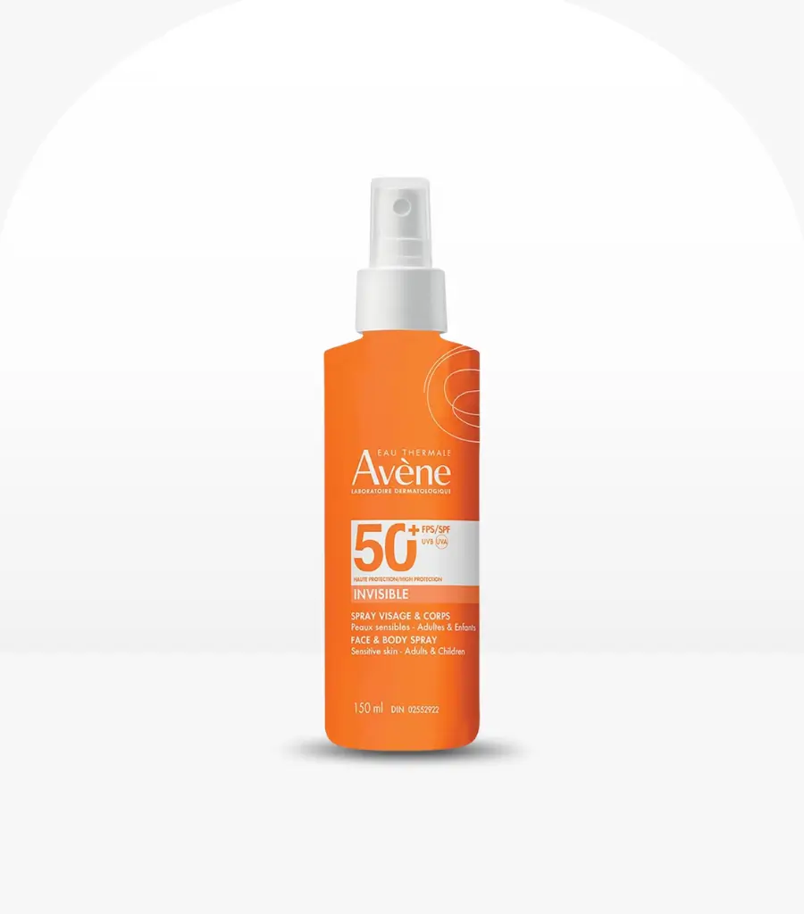 Eau Thermale Avene Invisible Sunscreen Spray Face and Body SPF50 150ml pack shot image