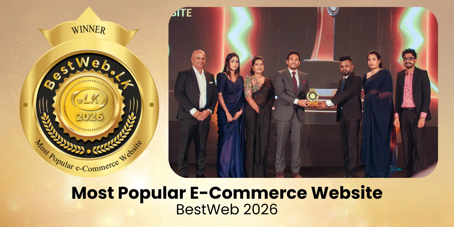 Watsans.lk Most Popular E-Commerce Website BestWeb 2026 award