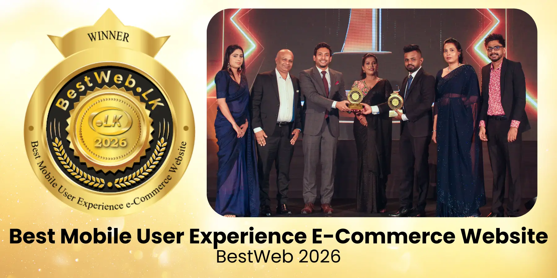 Watsans.lk Best Mobile User Experience E-Commerce BestWeb 2026 award