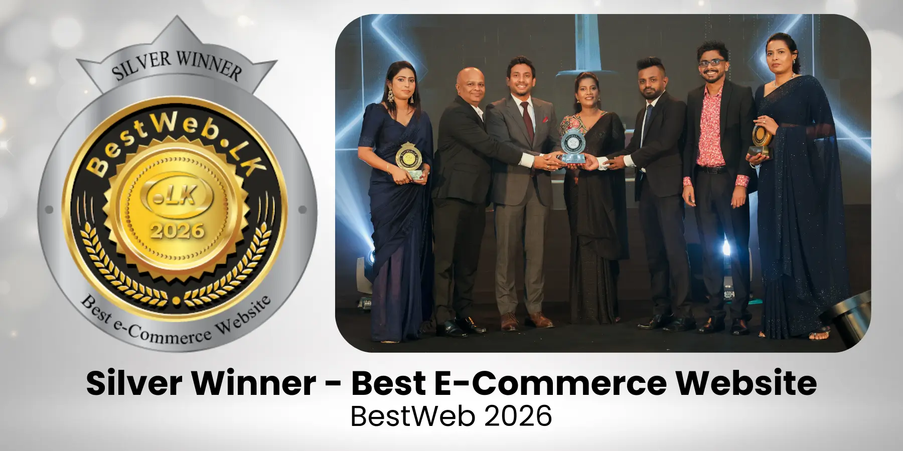 Watsans.lk Silver Winner Best E-Commerce Website BestWeb 2026 award