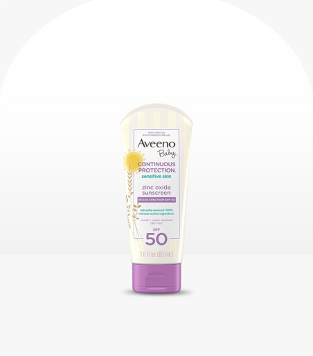 Aveeno Baby Sensitive Skin Zinc Oxide Sunscreen Lotion with SPF 50 88ml